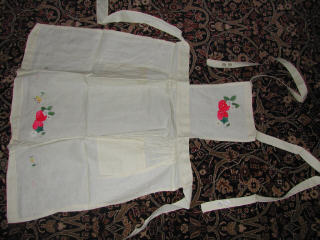 Embroidered Cotton Apron