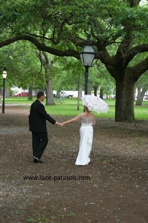 James and Marilyn and Wedding Parasol