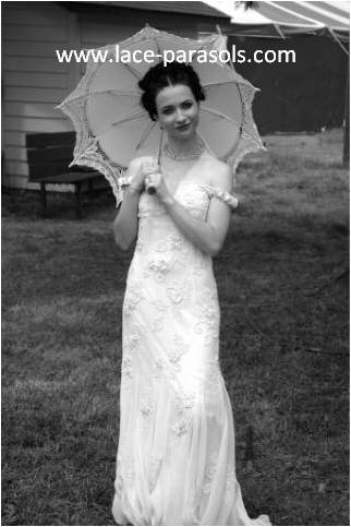 White Lace Parasol