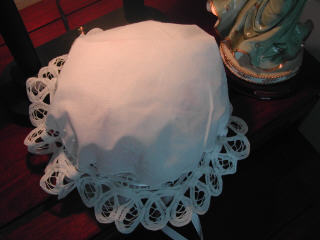 Cotton Battenburg Lace Cap - TWO