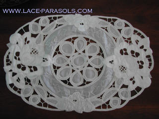 White Nylon Embroidered Traycloths