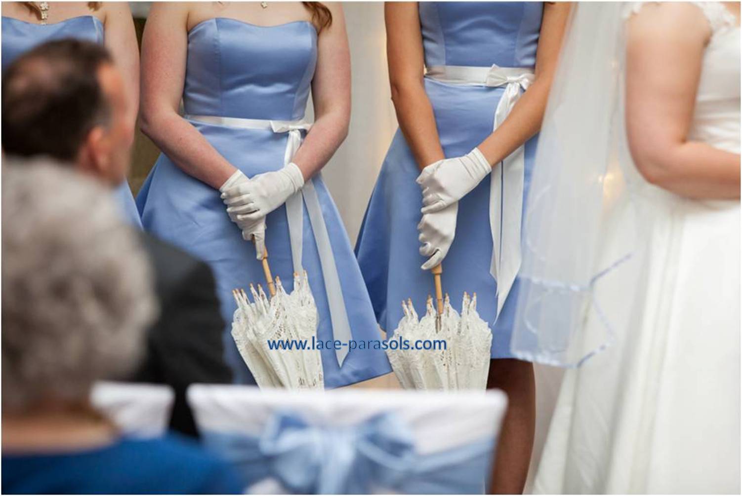 Bridesmaids with parasols