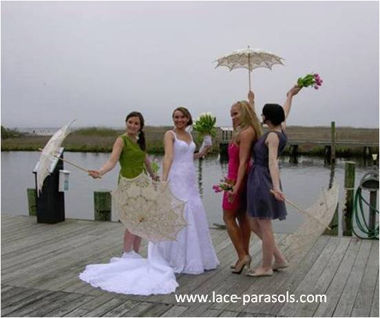 bridal parasols for wedding party