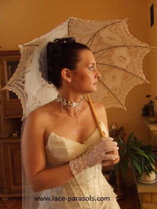 battenburg lace parasol and gloves 